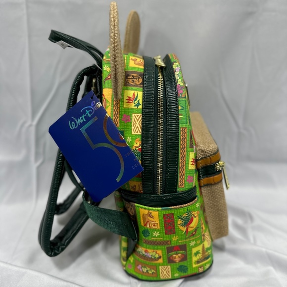 Disney Loungefly 50th Mickey Enchanted Tiki Room Main Attraction Backpack & Ears - Picture 3 of 5